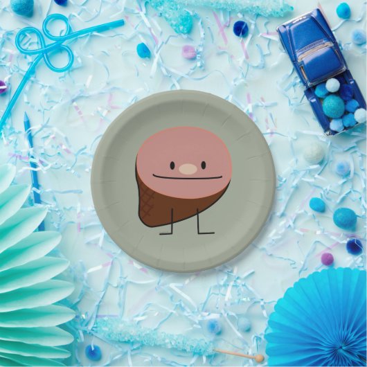 Gebackenes geräuchertes Schweinefleisch des Pappteller (Party)