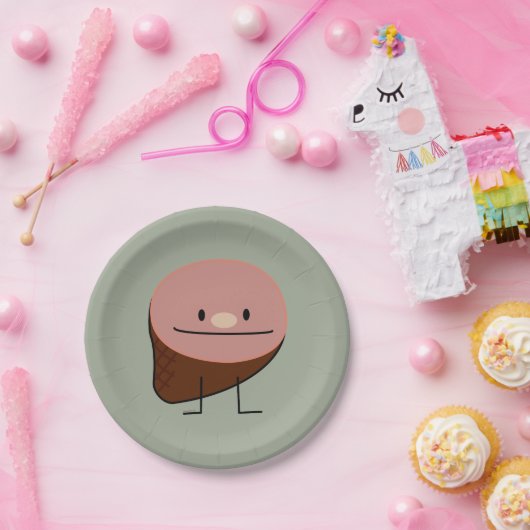 Gebackenes geräuchertes Schweinefleisch des Pappteller (Party)