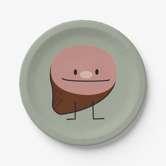 Gebackenes geräuchertes Schweinefleisch des Pappteller (Vorderseite)