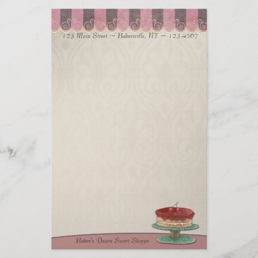 Gebackenes Waren-Briefpapier Briefpapier (Vorderseite)