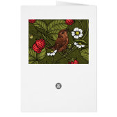 Gebärde und Erdbeeren auf dunkelgrün (Hinten)