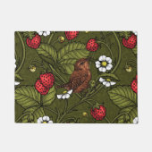 Gebärde und Erdbeeren auf dunkelgrün Fußmatte (Vorderseite)