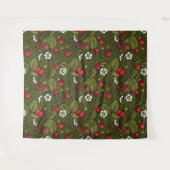 Gebärde und Erdbeeren auf dunkelgrün Wandteppich (Vorderseite (Horizontal))