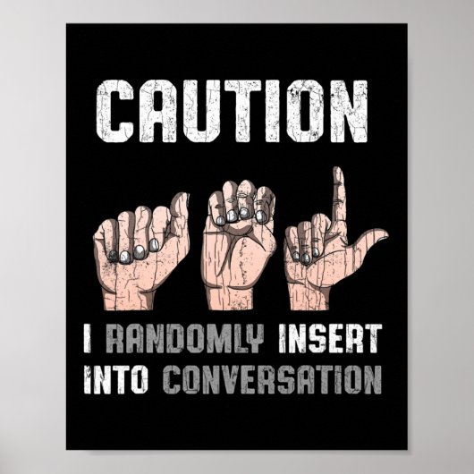 Gebärdene Sprache Apparel Taul Awareness Asl Fun G Poster (Vorne)