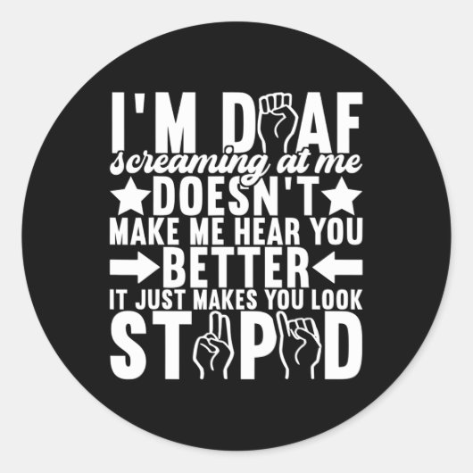 Gebärdenes Bewusstsein für die Gebärdensprache 11 Runder Aufkleber (Vorderseite)