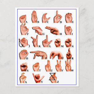 Gebärdensprachalphabet Tafel, Lerne ASL Flyer