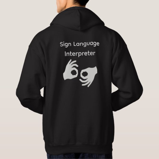 Gebärdensprachdolmetscher Hoody (Rückseite)