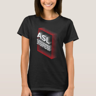 Gebärdensprachdolmetscher Jobtitel Würdigung Retro T-Shirt