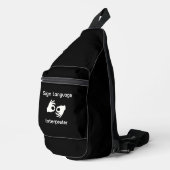 Gebärdensprachdolmetscher Schlinge Tasche Schwarz (Rechte Ecke)