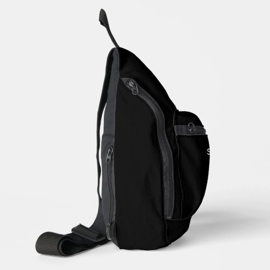 Gebärdensprachdolmetscher Schlinge Tasche Schwarz (Linke Seite)