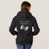 Gebärdensprachdolmetscherin Hoodie (Schwarz voll)