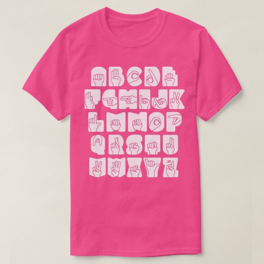 Gebärdensprache Alphabet ASL 1 T-Shirt (Design vorne)