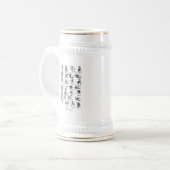 Gebärdensprache Alphabet Bierglas (Vorderseite Links)