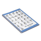 GEBÄRDENSPRACHE-ALPHABET-Notizbuch Notizblock (Rechte Seite)