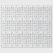 GEBÄRDENSPRACHE-ALPHABET-Packpapier Geschenkpapier (Flach)