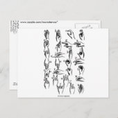 Gebärdensprache Alphabet Postkarte (Vorne/Hinten)