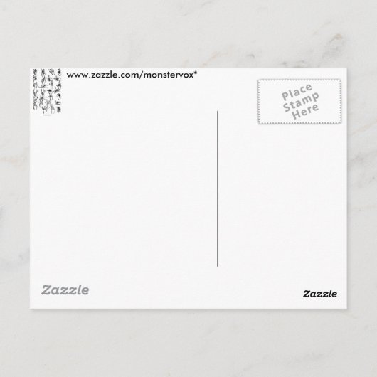 Gebärdensprache Alphabet Postkarte (Rückseite)