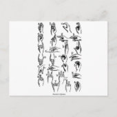 Gebärdensprache Alphabet Postkarte (Vorderseite)