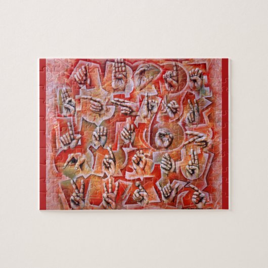 Gebärdensprache-Alphabetpuzzlespiel Puzzle (Horizontal)