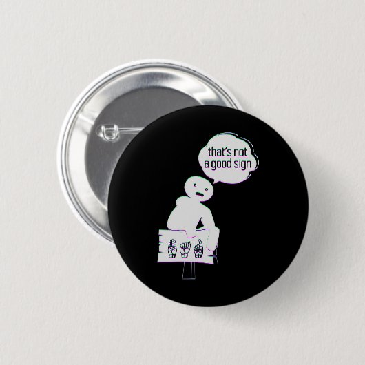 Gebärdensprache ASL American Hand Talking Awarenes Button (Vorne & Hinten)