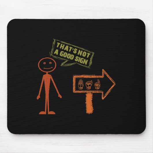 Gebärdensprache ASL American Hand Talking Awarenes Mousepad (Vorne)
