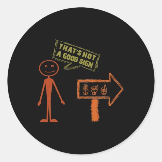 Gebärdensprache ASL American Hand Talking Awarenes Runder Aufkleber (Vorderseite)