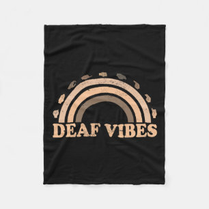 Gebärdensprache Asl Hand Gesture Deaf Vibes Awaren Fleecedecke