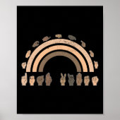 Gebärdensprache Asl Hand Gesture Deaf Vibes Awaren Poster (Vorne)