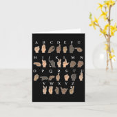Gebärdensprache Asl Hand Gesture Taube Bewusstsein Karte (Gelbe Blume)