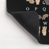 Gebärdensprache Asl Hand Gesture Taube Bewusstsein Mousepad (Ecke)