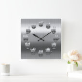 Gebärdensprache - bleifrei quadratische wanduhr (Zuhause)