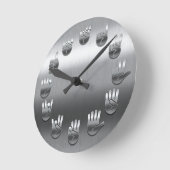 Gebärdensprache - bleifrei runde wanduhr (Winkel)