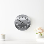 Gebärdensprache - bleifrei runde wanduhr (Zuhause)