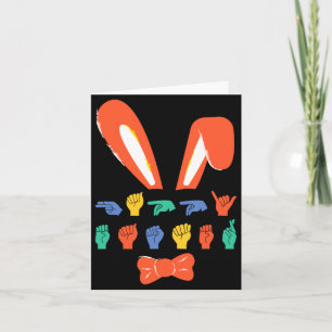 Gebärdensprache Frohe Ostern Süßigkeiten Gebärdens Karte