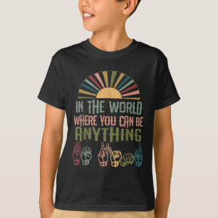 Gebärdensprache Gehörlosigkeitsbewusstsein Freundl T-Shirt