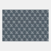 Gebärdensprache, Graue, weiße Bezeichnung Geschenkpapier Set (Vorderseite)