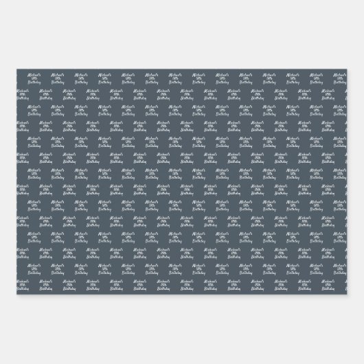 Gebärdensprache, Graue, weiße Bezeichnung Geschenkpapier Set (Vorderseite 3)