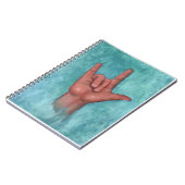 Gebärdensprache: Hand: Pastellkunst: ASL: Liebe Notizblock (Linke Seite)