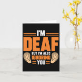 Gebärdensprache Handdolmetscher als tiefes Bewusst Karte (Gelbe Blume)