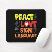 Gebärdensprache Handdolmetscher als tiefes Bewusst Mousepad (Mit Mouse)