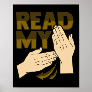 Gebärdensprache Handgeste Gehörlos Hörverlust Bewu Poster