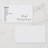 Gebärdensprache in Ameslan Visitenkarte (Vorne/Hinten)