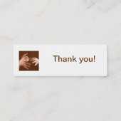 Gebärdensprache-Interpret Mini Visitenkarte (Rückseite)