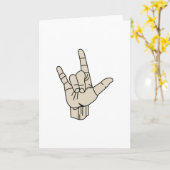 Gebärdensprache Karte (Gelbe Blume)