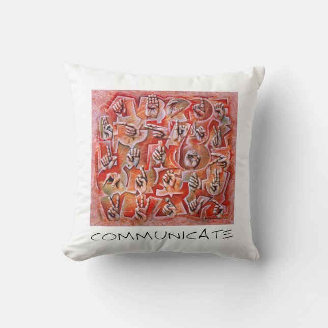 Gebärdensprache-Kissen Kissen (Vorderseite)