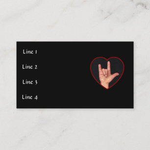 GEBÄRDENSPRACHE-KUNST-VISITENKARTE VISITENKARTE