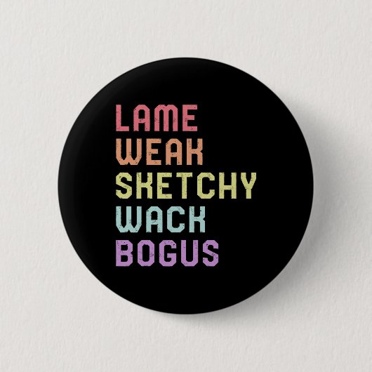 Gebärdensprache Lahm Schwach Asl Slang Tee Gehörlo Button (Vorderseite)