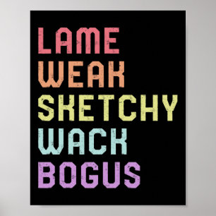 Gebärdensprache Lahm Schwach Asl Slang Tee Gehörlo Poster