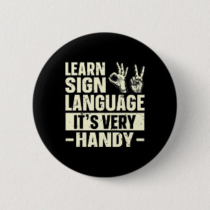 Gebärdensprache lernen Es ist sehr praktisch Gebär Button