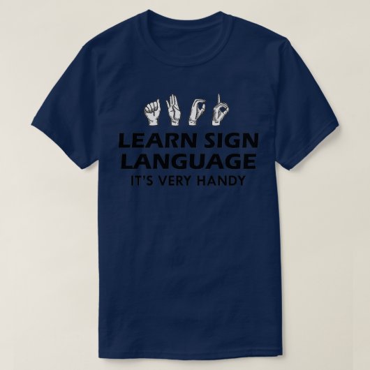 Gebärdensprache lernen Zeichensprache Itx27s sehr  T-Shirt (Design vorne)
